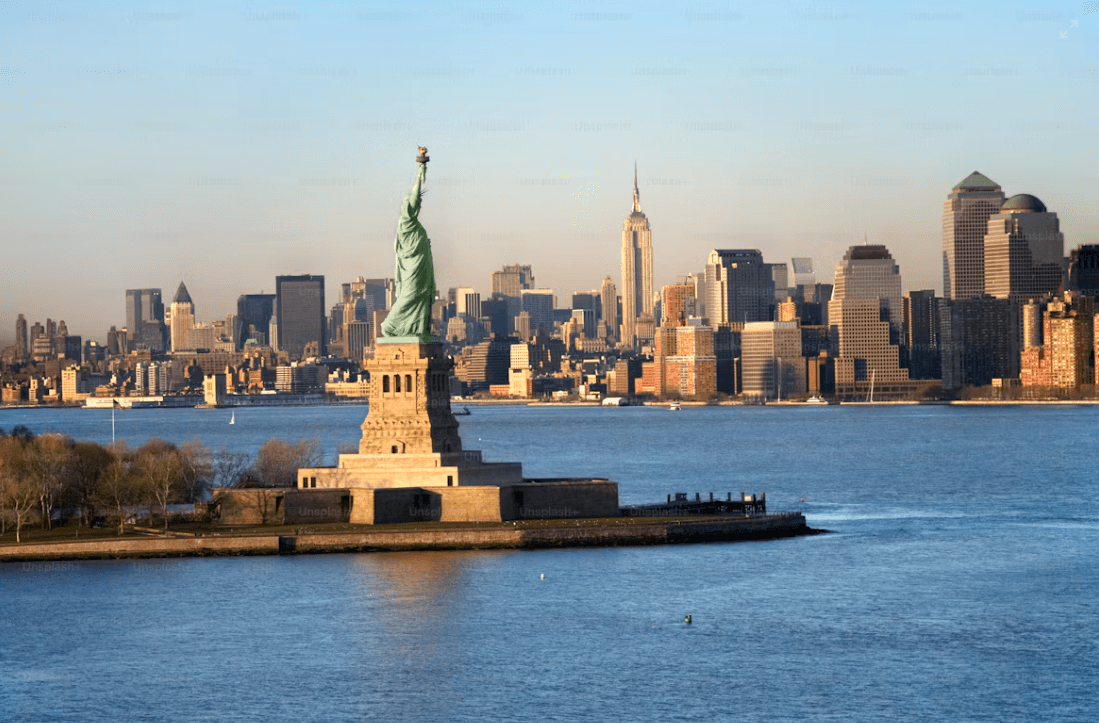 Skyline de Nueva York con rascacielos